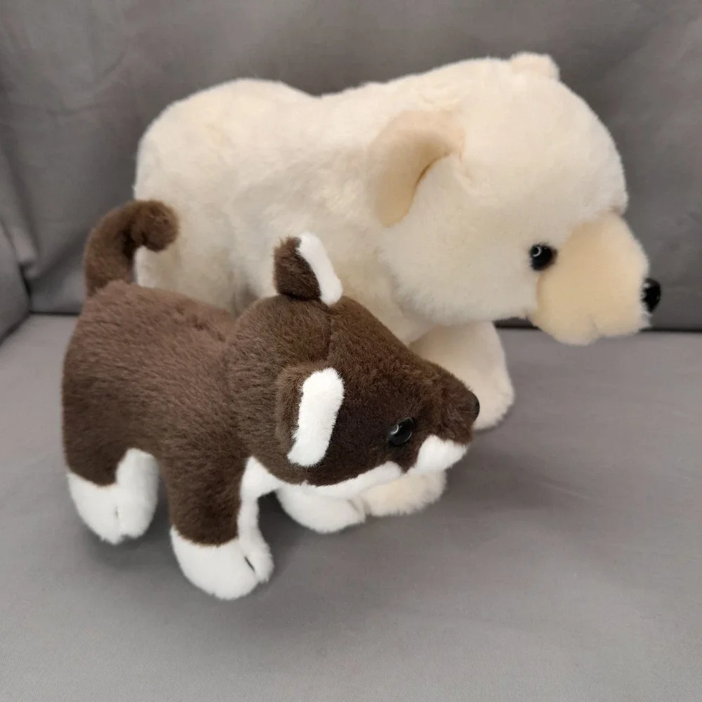 Wild Republic Unlikely Friendships Plush Sled Dog & Polar Bear Stuffed Animals